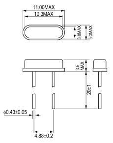 HC49SFWB（HC49US）　図面