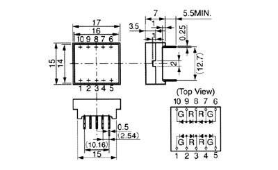 スタンレー (STANLEY) LED面表示 MU089301 図面